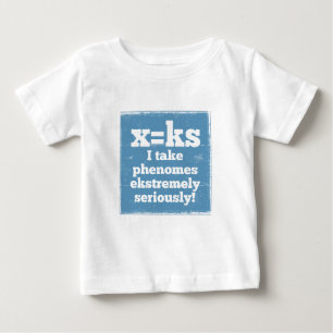T-shirt Pour Bébé lettre x phenome k phonie sonore