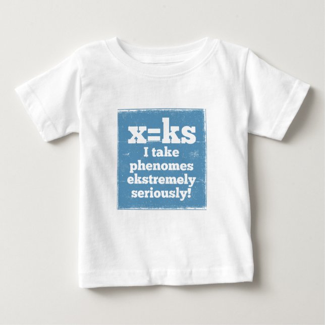 T-shirt Pour Bébé lettre x phenome k phonie sonore (Devant)