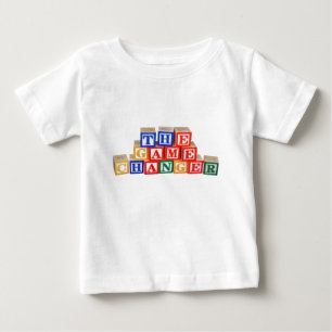 T-shirt Pour Bébé Lettres de bloc constitutif de commutateur de jeu