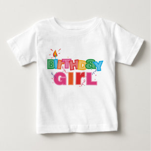 T-shirt Pour Bébé Lettres pour fille d'anniversaire