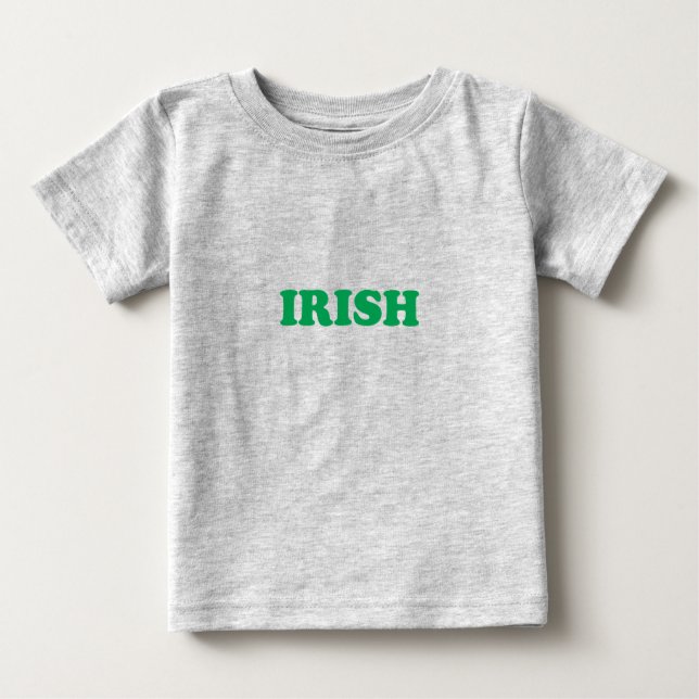 T-shirt Pour Bébé Lettres vertes de la Saint Patrick's Day (Devant)