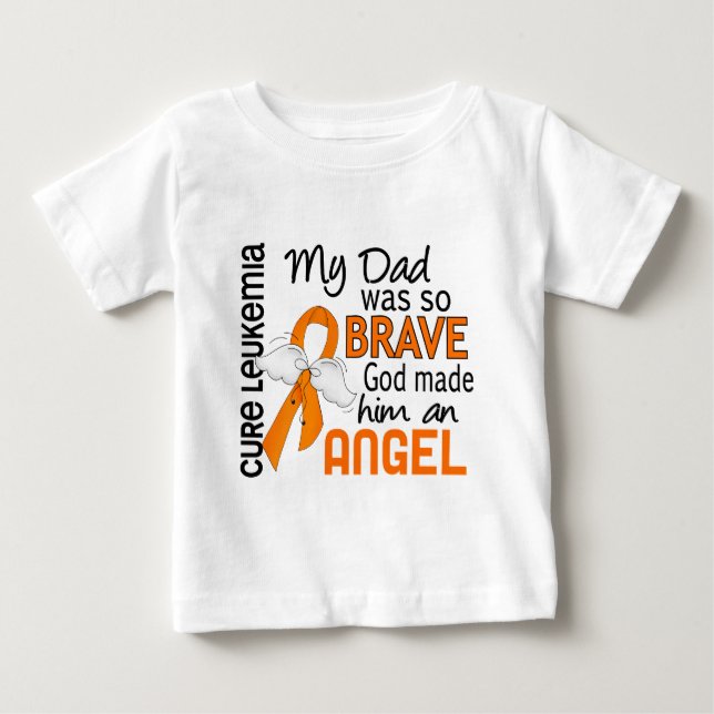 T-shirt Pour Bébé Leucémie de papa de l'ange 2 (Devant)