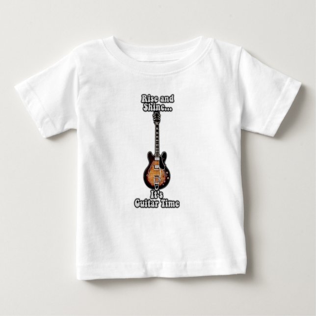 T-shirt Pour Bébé Lève-toi et brille. C'est l'heure de la guitare. B (Devant)