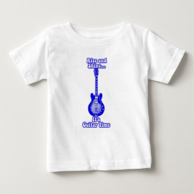 T-shirt Pour Bébé Lève-toi et brille. c'est l'heure de la guitare.gu (Devant)