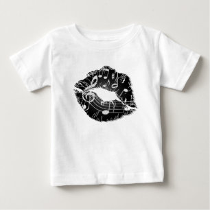 T-shirt Pour Bébé Lèvres de musique