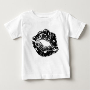 T-shirt Pour Bébé Lèvres musicales