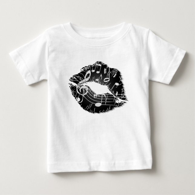 T-shirt Pour Bébé Lèvres musicales (Devant)