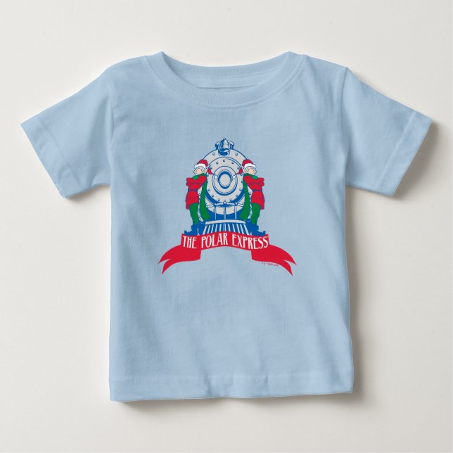 T-shirt Pour Bébé L'Express polaire | Elfes debout En Train Baby (Devant)
