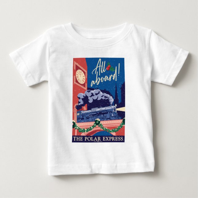 T-shirt Pour Bébé L'Express Polaire - Tout À Bord ! (Devant)