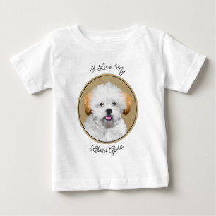 T-shirt Pour Bébé Lhasa Apso Puppy Peinture - Cute Original Chien Ar