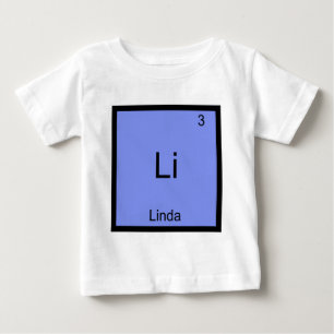 T-shirt Pour Bébé Li - Linda Chimie Élément Symbole Nom Tee
