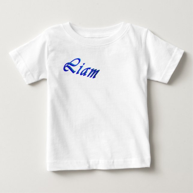 T-shirt Pour Bébé Liam, Nom,  Body pour bébé garçon bleu (Devant)