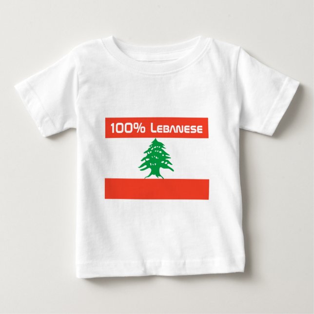 T-shirt Pour Bébé Libanais de 100% (Devant)