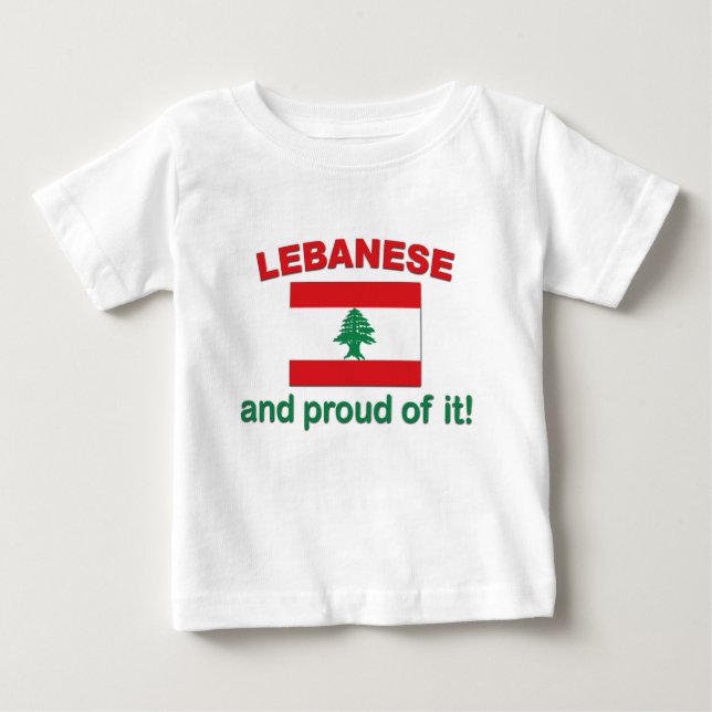 T-shirt Pour Bébé Libanais fier (Devant)