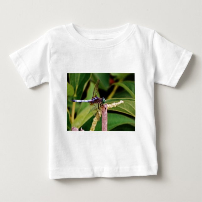 T-shirt Pour Bébé libellule avec fleurs blanches (Devant)