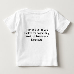T-shirt Pour Bébé 🦕 libérer les puissants dinosaures de l'ère passé