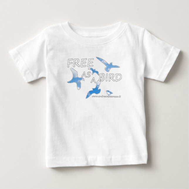 T-shirt Pour Bébé Libre comme un oiseau (Devant)