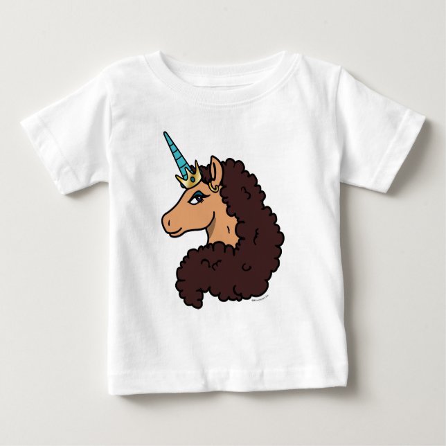 T-shirt Pour Bébé Licorne Afro | Divine (Devant)