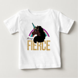 T-shirt Pour Bébé Licorne Afro   Magique - Toujours Féroce