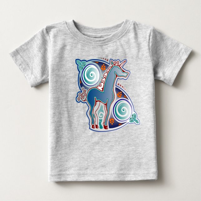 T-shirt Pour Bébé Licorne celtique (Devant)