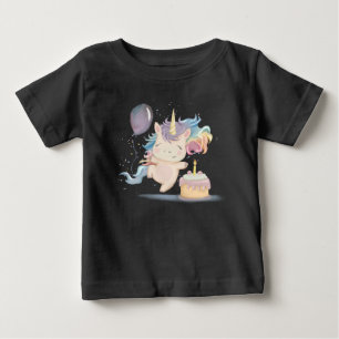 T-shirt Pour Bébé Licorne d'anniversaire drôle