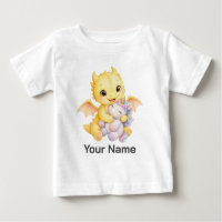 Licorne Dragon Aquarelle Jaune Personnalisée