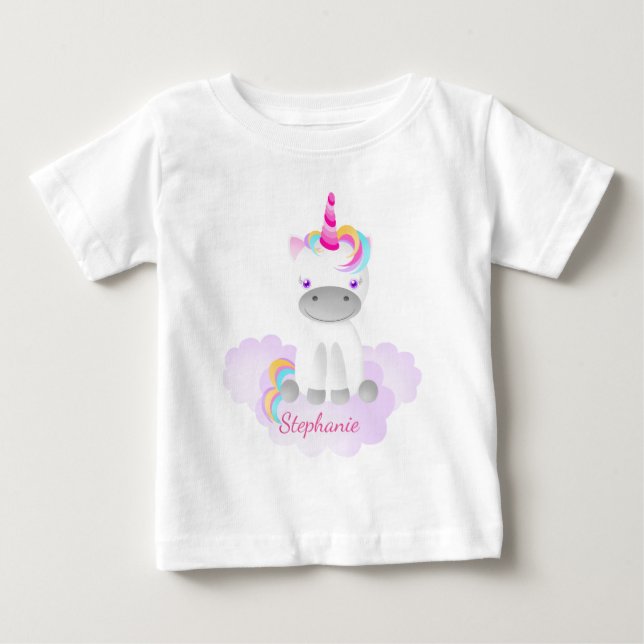 T-shirt Pour Bébé Licorne Magique (Devant)