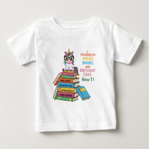 T-shirt Pour Bébé Licorne Ver de Livre Mignon 1er Anniversaire   Lec