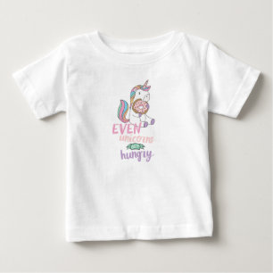 T-shirt Pour Bébé Licornes Affamées Licorne Colorée Art Mignon