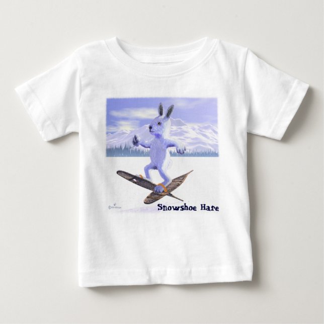 T-shirt Pour Bébé Lièvre de raquette (Devant)