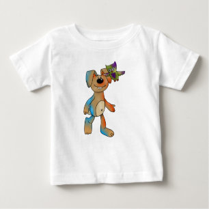 T-shirt Pour Bébé Lièvre et chouette