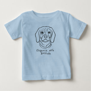 T-shirt Pour Bébé Ligne de Beagle, Élégance avec Attitude