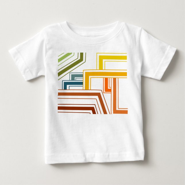 T-shirt Pour Bébé Lignes des années 1970 (Devant)