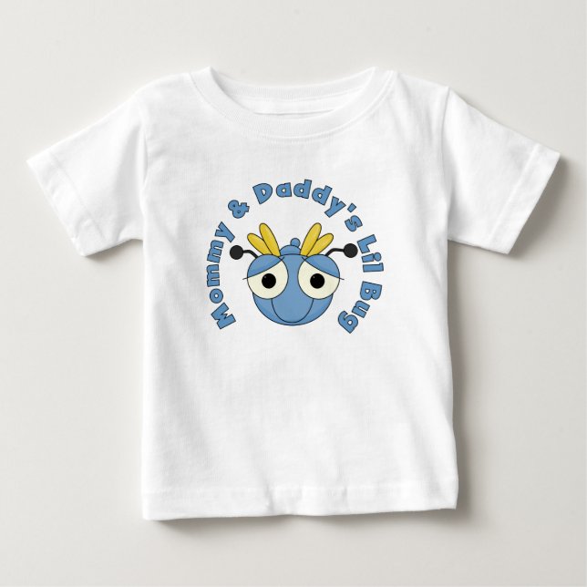 T-shirt Pour Bébé Lil Bug de maman et papa (Devant)