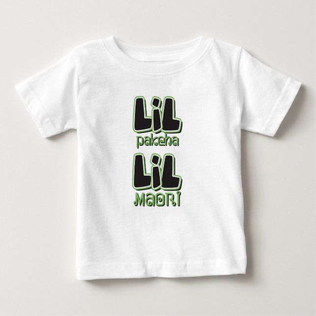 T-shirt Pour Bébé LIL Pakeha LIL maori (Devant)