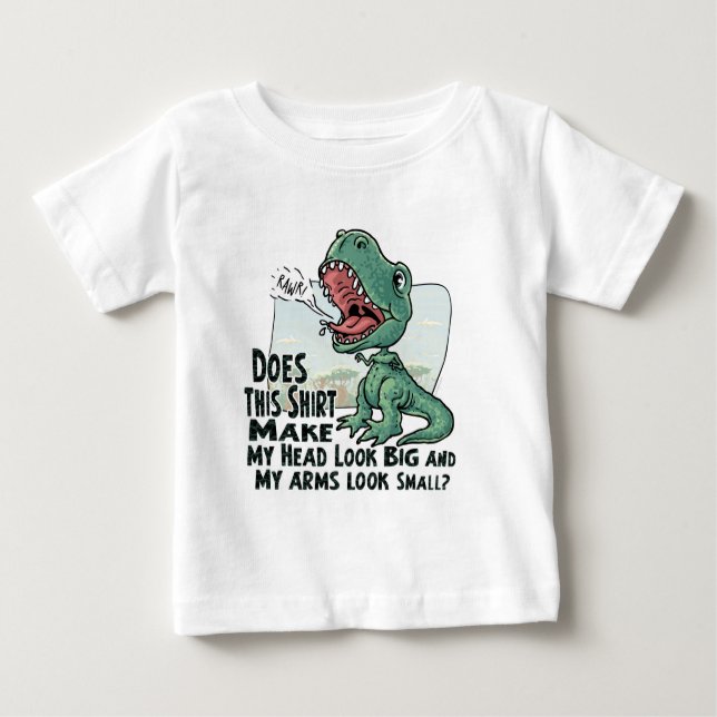 T-shirt Pour Bébé Lil T. Rex Big Head Armoiries (Devant)