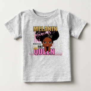 T-shirt Pour Bébé Lilibet - Melanin Princess Training Queen