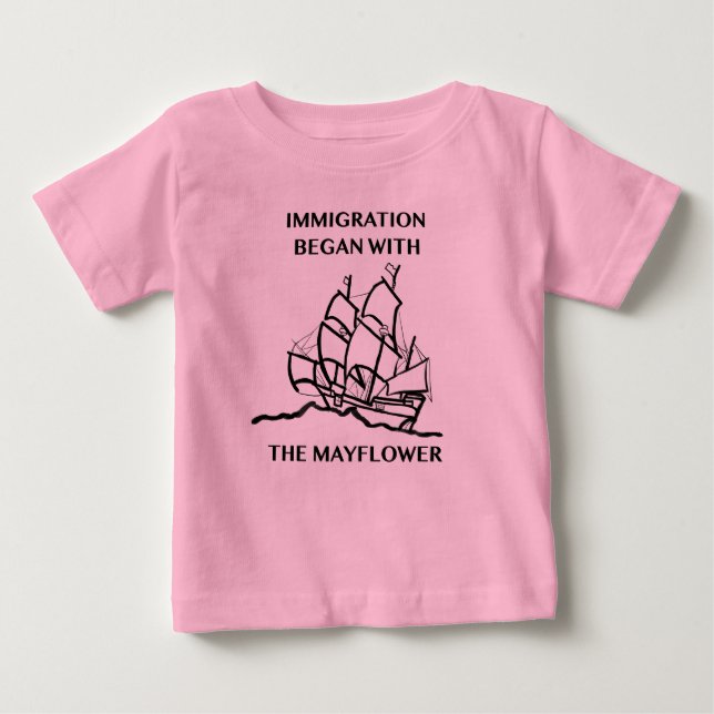 T-shirt Pour Bébé L'immigration a commencé par la fleur printanière (Devant)