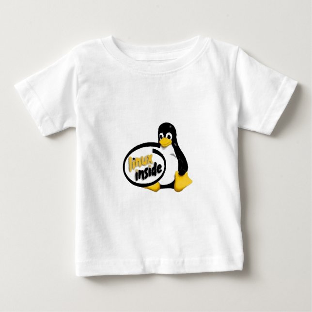 T-shirt Pour Bébé LINUX À L'INTÉRIEUR de Tux le logo de pingouin de (Devant)