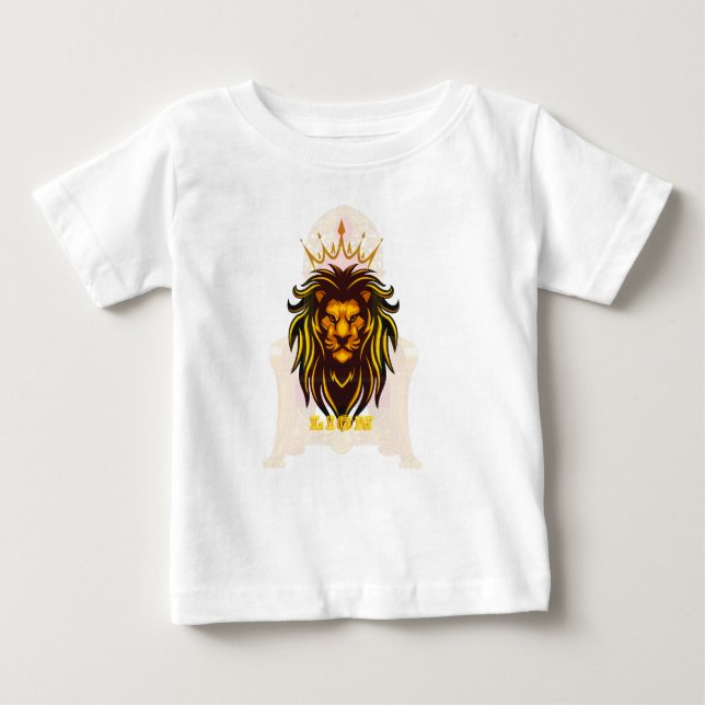 T-shirt Pour Bébé lion (Devant)