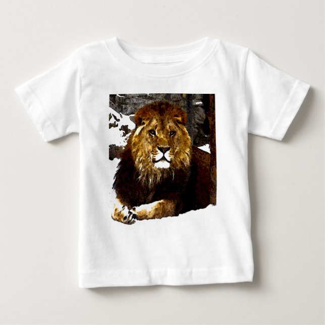 T-shirt Pour Bébé Lion (Devant)