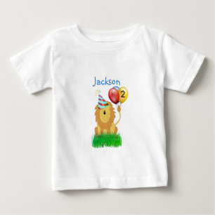 T-shirt Pour Bébé Lion avec ballons Anniversaire