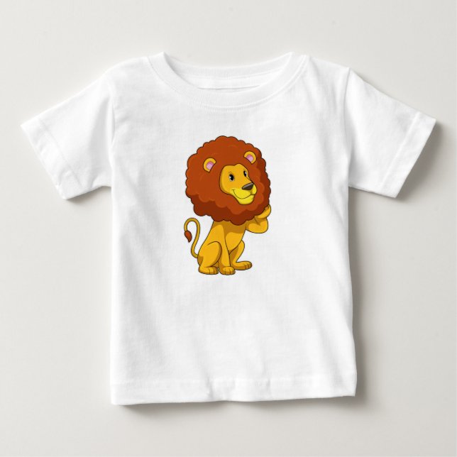 T-shirt Pour Bébé Lion avec boucles (Devant)