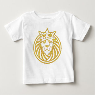 T-shirt Pour Bébé Lion Avec Couronne - Style Or 4