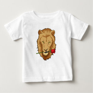 T-shirt Pour Bébé Lion avec Rose