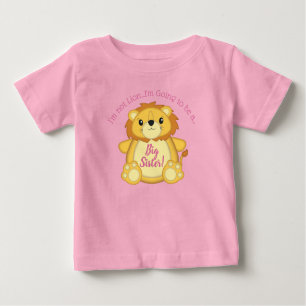 T-shirt Pour Bébé Lion Baby shower rose