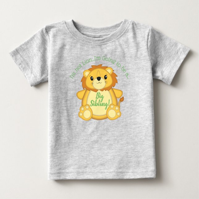 T-shirt Pour Bébé Lion Baby shower Safari (Devant)