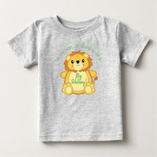 T-shirt Pour Bébé Lion Baby shower vert