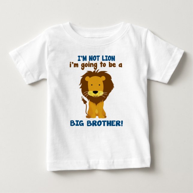 T-shirt Pour Bébé Lion Big Brother (Devant)