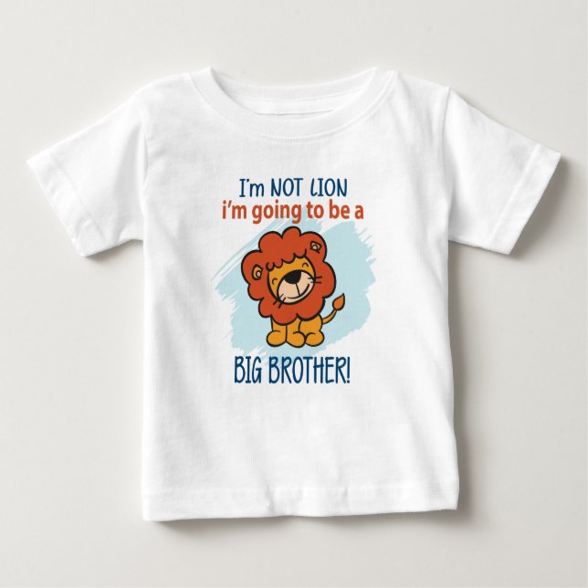 T-shirt Pour Bébé Lion Big Brother (Devant)